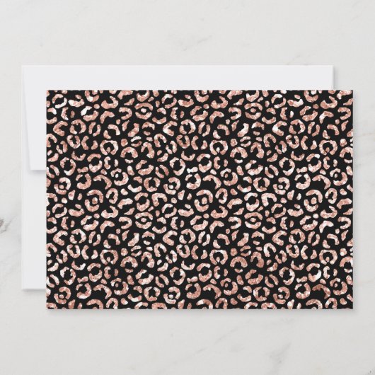 Laten we Wilde Roos Gold Leopard Bachelorette Invi Kaart (Achterkant)