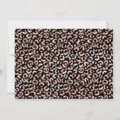 Laten we Wilde Roos Gold Leopard Bachelorette Invi Kaart (Achterkant)