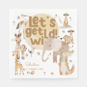Laten we wilde safari dieren kinderen verjaardag servet (Voorkant)