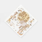 Laten we wilde safari dieren kinderen verjaardag servet (Hoek)