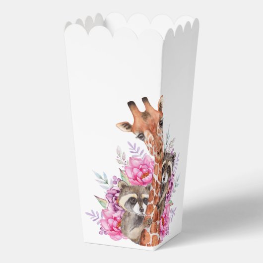 Laten we wilde safari dieren kinderen verjaardagsf bedankdoosjes (Achterkant)