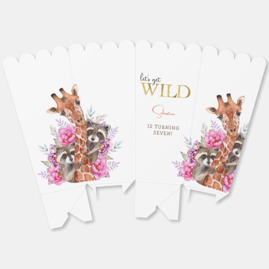 Laten we wilde safari dieren kinderen verjaardagsf bedankdoosjes (Ongevouwen)