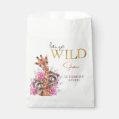 Laten we wilde safari dieren kinderen verjaardagsf bedankzakje (Voorkant)