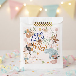 Laten we wilde safari dieren kinderen verjaardagsf bedankzakje