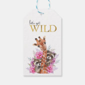 Laten we wilde safari dieren kinderen verjaardagsf cadeaulabel (Achterkant)