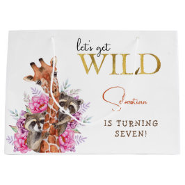 Laten we wilde safari dieren kinderen verjaardagsf groot cadeauzakje