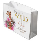 Laten we wilde safari dieren kinderen verjaardagsf groot cadeauzakje (Achterkant Gekanteld)