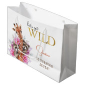 Laten we wilde safari dieren kinderen verjaardagsf groot cadeauzakje (Voorkant Gekanteld)