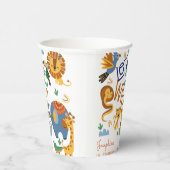 Laten we wilde safari dieren kinderen verjaardagsf papieren bekers (Rechts)