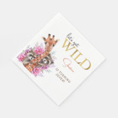 Laten we wilde safari dieren kinderen verjaardagsf servet (Hoek)