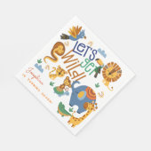 Laten we wilde safari dieren kinderen verjaardagsf servet (Hoek)