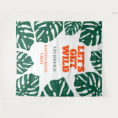 Laten we Wilde Tropische Bachelorette Party halen Wandkleed (Voorkant (horizontaal))