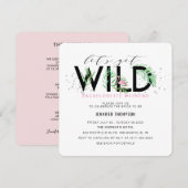 Laten we wilde tropische flamingo-bachelorette nem kaart (Voorkant / Achterkant)