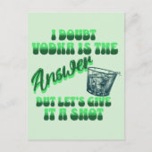Laten we wodka een shot grappige St. Patrick's Day Feestdagenkaart (Voorkant)