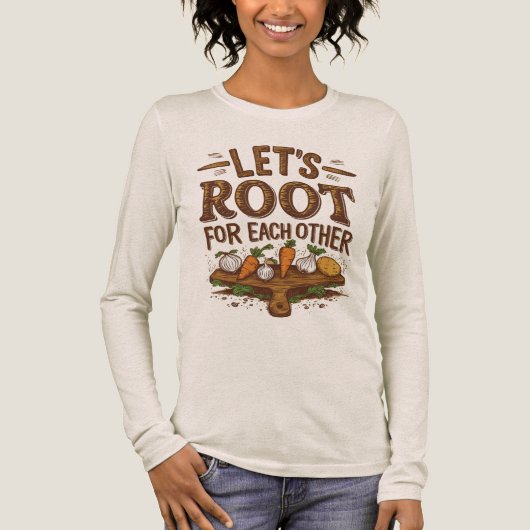 Laten we wortelen voor elkaar Tri-Blend shirt (Voorkant)