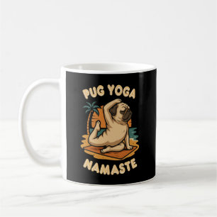 Laten we yoga doen met je pug - NAMASTE Koffiemok