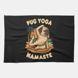 LATEN WE YOGA MET JE PUG - NAMASTE THEEDOEK