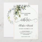 Laten we ze douchen met liefdeskoppels doucheuitno feestdagenkaart (Voorkant / Achterkant)