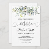 Laten we ze douchen met liefdeskoppels doucheuitno feestdagenkaart (Voorkant / Achterkant)