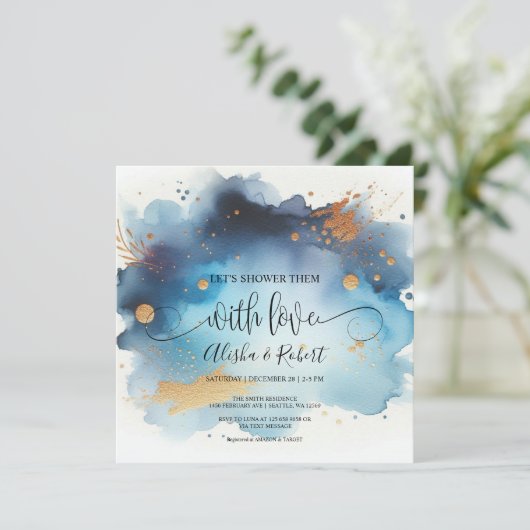 Laten we ze douchen met liefdeskoppels doucheuitno kaart (Staand voorkant)