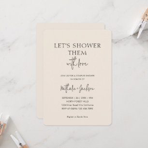 Laten we ze overladen met liefde Boho Shower Bru Kaart