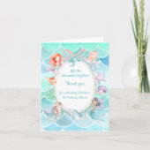 Laten we zeemeerminnen samen zijn, Mermaid Party V Bedankkaart (Voorkant)