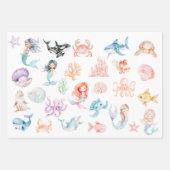 Laten we zeemeerminnen samen zijn, Mermaid Party V Inpakpapier Vel (Voorkant 3)