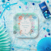 Laten we zeemeerminnen samen zijn, Mermaid Party V Papieren Bordje (Feest)