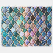 Laten we zeemeerminnen zijn - Zeemeermin Glitter-  Fleece Deken (Voorkant (Horizontaal))