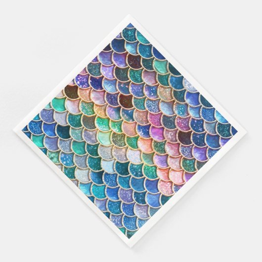 Laten we zeemeerminnen zijn - Zeemeermin Glitter-  Servetten (Hoek)