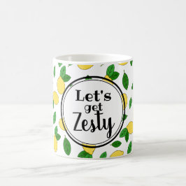 Laten we Zesty Funny Quote Lemon Clip art Patroon  Koffiemok