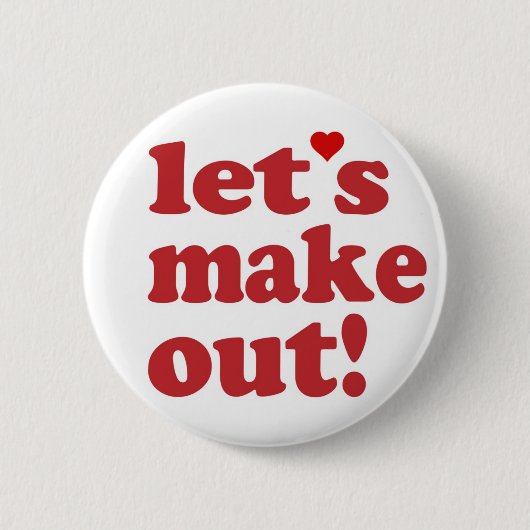Laten we zoenen speld ronde button 5,7 cm (Voorkant)