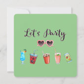 Laten we zomervakantie Soiree uitnodigen Kaart (Voorkant)