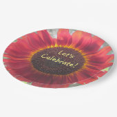 Laten we zonnebloem vieren papieren bordje (Gekanteld)