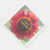 Laten we zonnebloem vieren servet (Hoek)