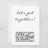 Laten we zwart en wit uitnodigen kaart (Voorkant)