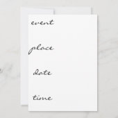 Laten we zwart en wit uitnodigen kaart (Achterkant)