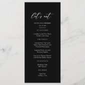 Laten we zwarte bruiloft eten menu (Voorkant)