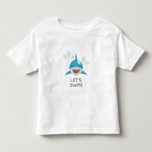 Laten we zwemmen kinder shirts (Voorkant)