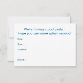 Laten we zwemmen! komische spraakbel kaart (Achterkant)