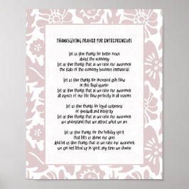 Laten wij danken Bloemisterij Gebedsdame Poster