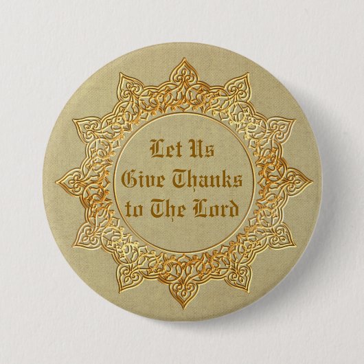 Laten Wij De Heer Danken - Ronde Button 7,6 Cm (Voorkant)