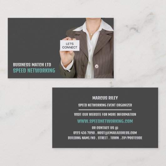 Laten wij, de Organisator van de Gebeurtenis van h Visitekaartje (Voorkant / Achterkant)