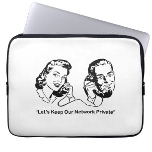 Laten wij ons netwerk Privé Humoureuze Technologie Laptop Sleeve