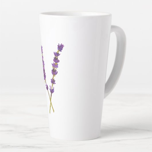 Latende latente bloem van waterwal latte mok (Rechterhoek)