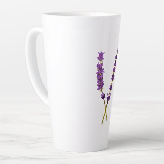 Latende latente bloem van waterwal latte mok (Linkerhoek)