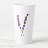 Latende latente bloem van waterwal latte mok (Voorkant)