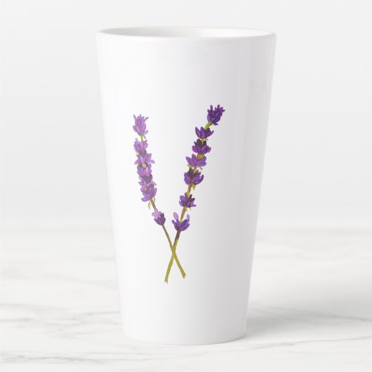 Latende latente bloem van waterwal latte mok (Voorkant)