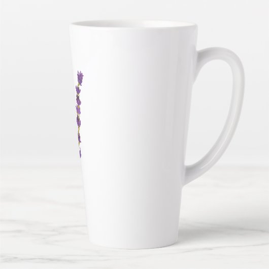 Latende latente bloem van waterwal latte mok (Rechts)