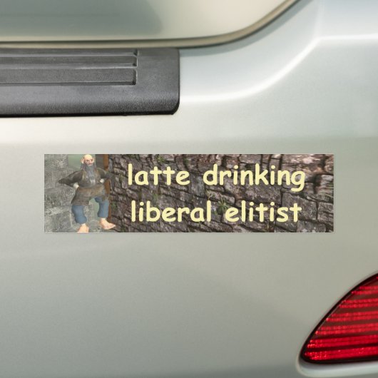 latent drink liberale elitair bumpersticker (Op auto)